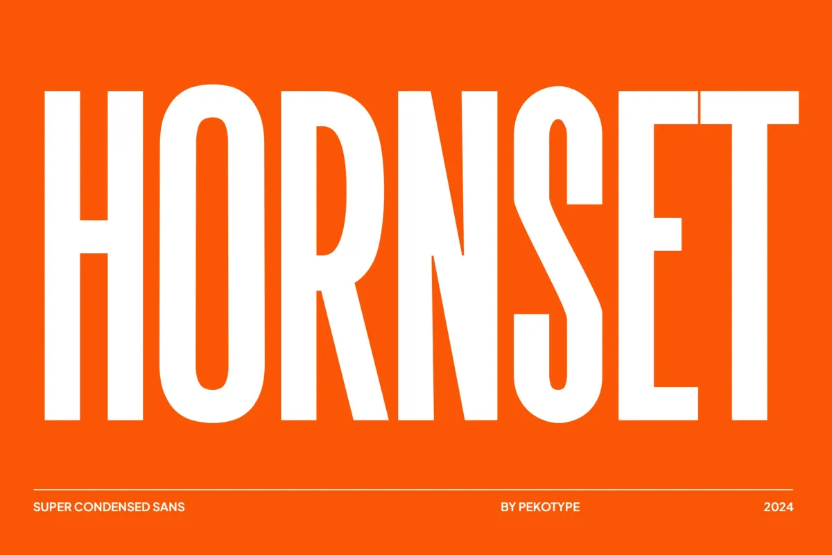 Hornset - Condensed Sans Serif