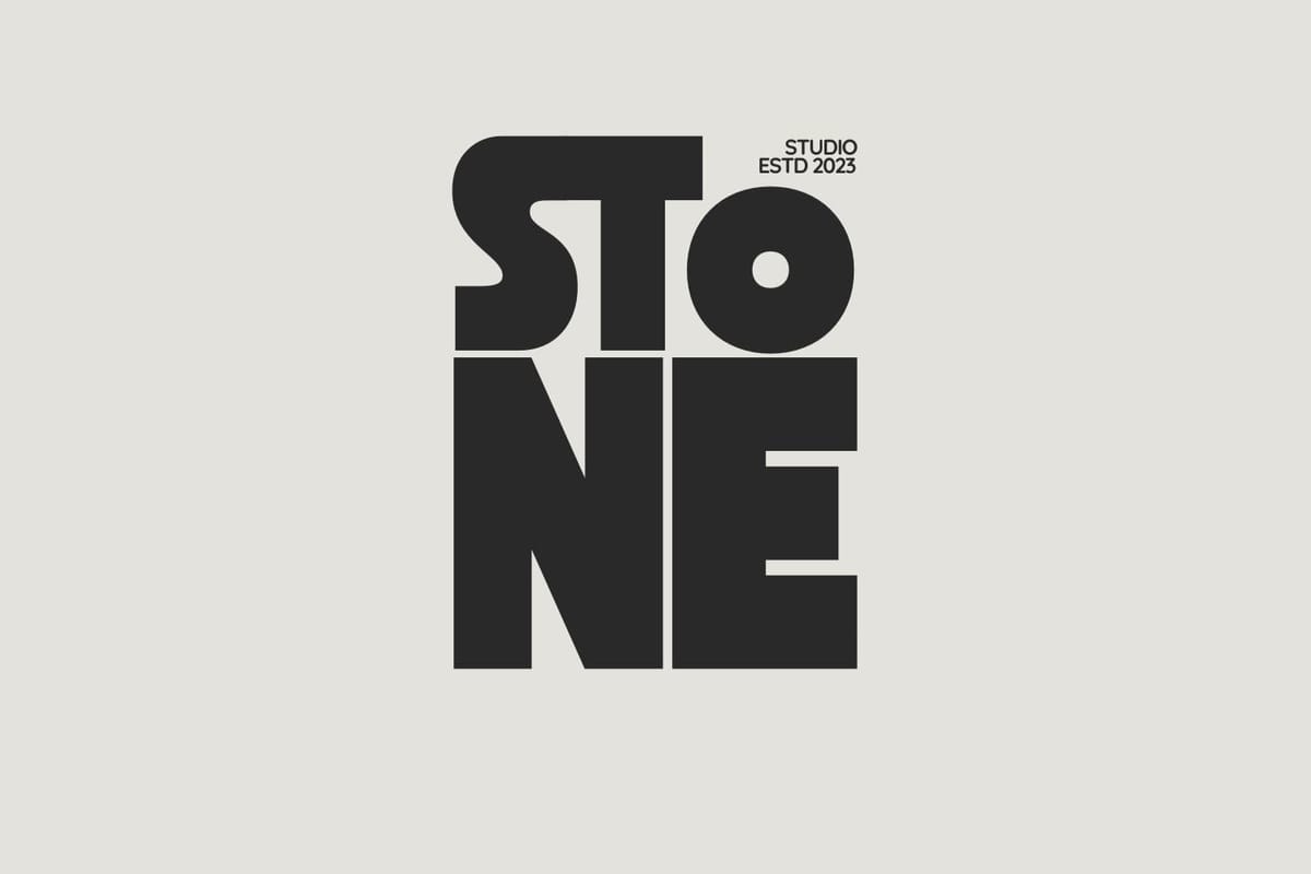 Minimalist Simple Modern Square Hipster Stone Logo