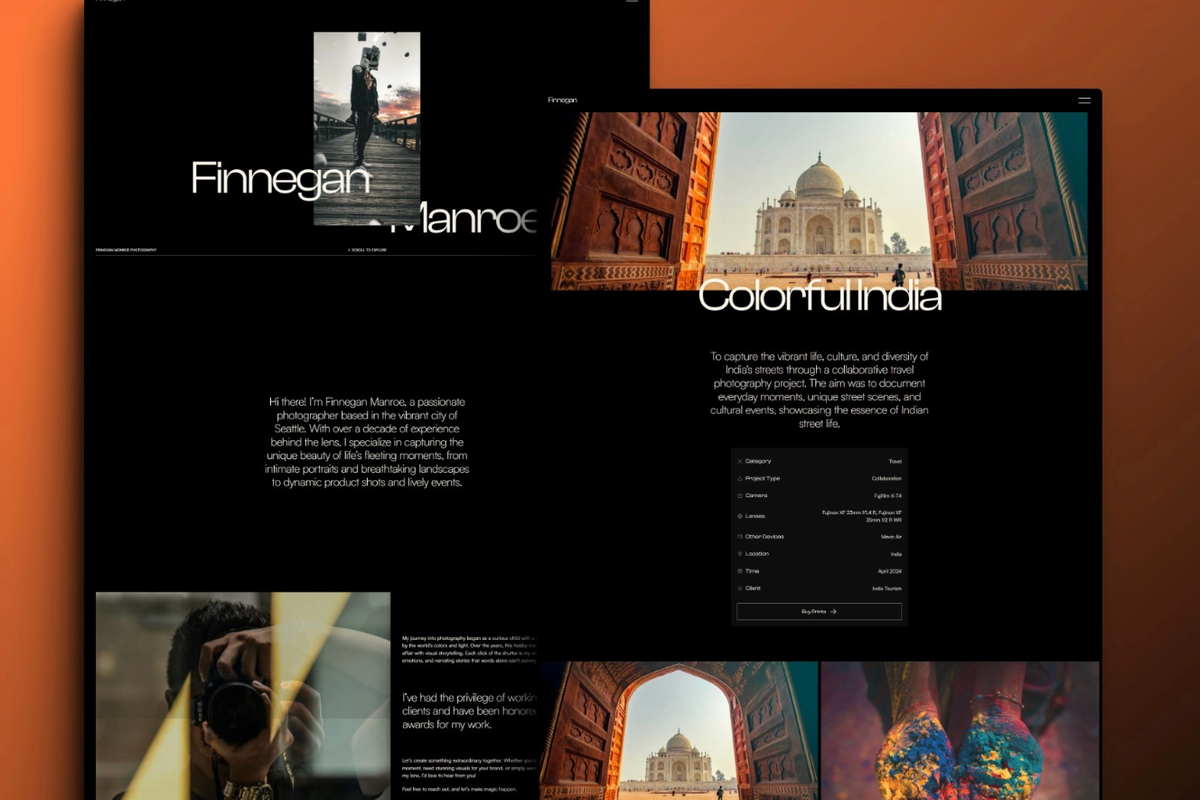 Photographer — Free Framer Photography Portfolio