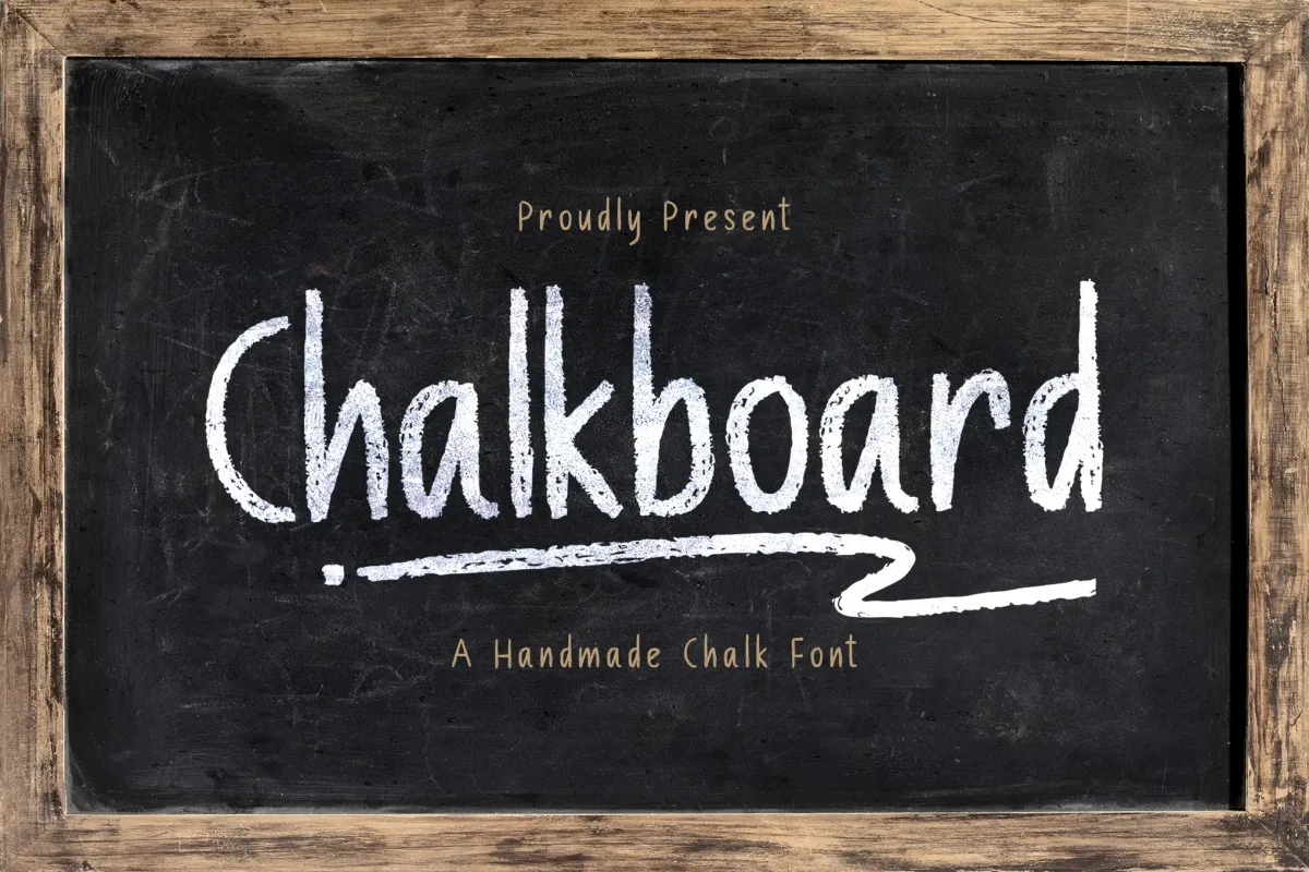 Chalk Board - A Handmade Chalk Font