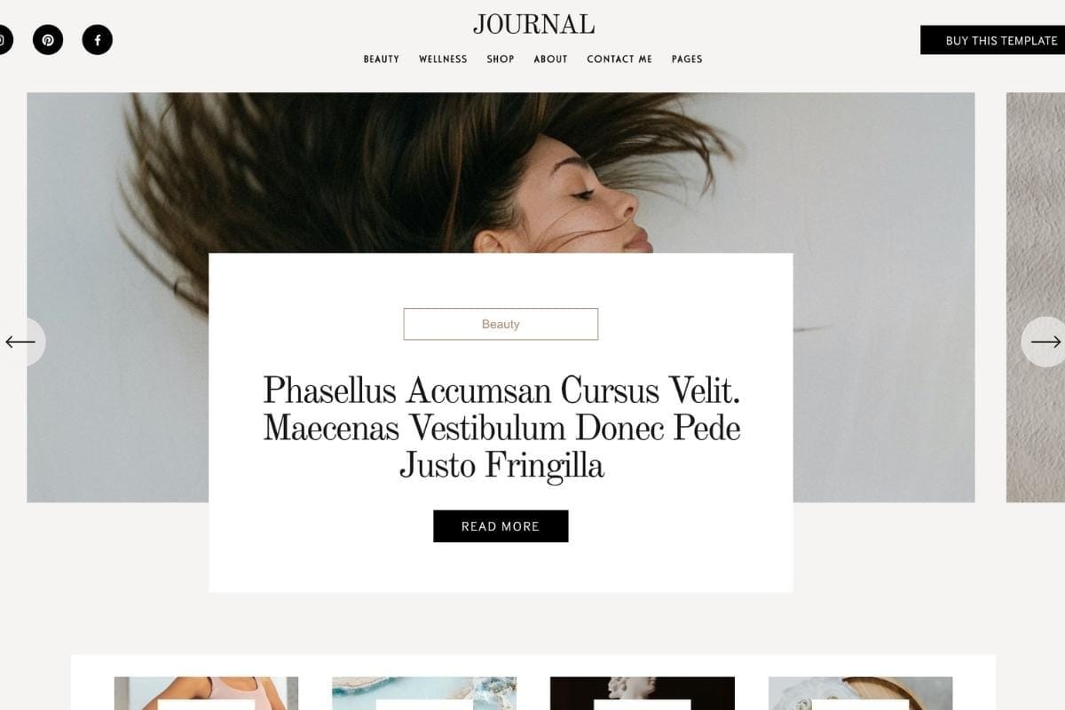 Journal - Elegant Squarespace 7.1 Template