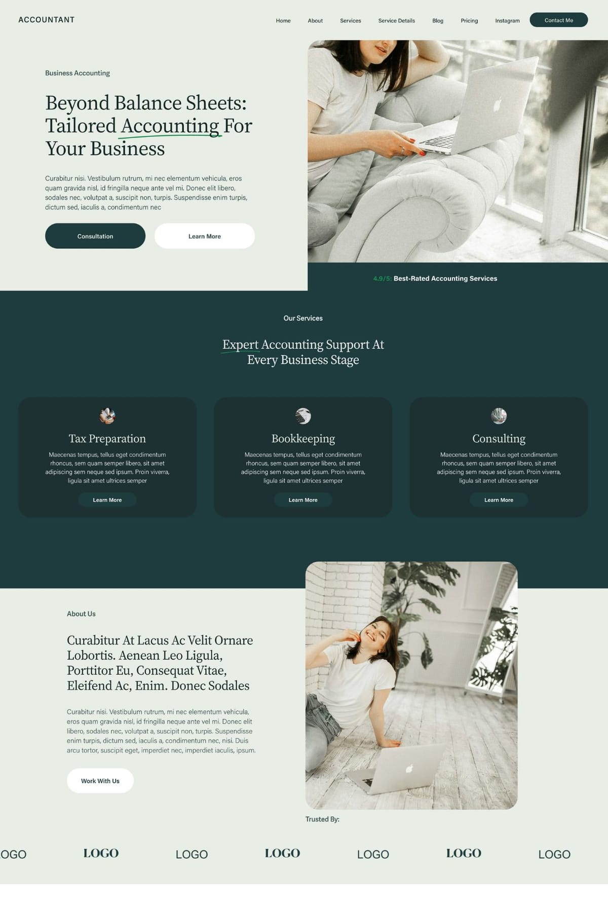 Accountant Squarespace Template