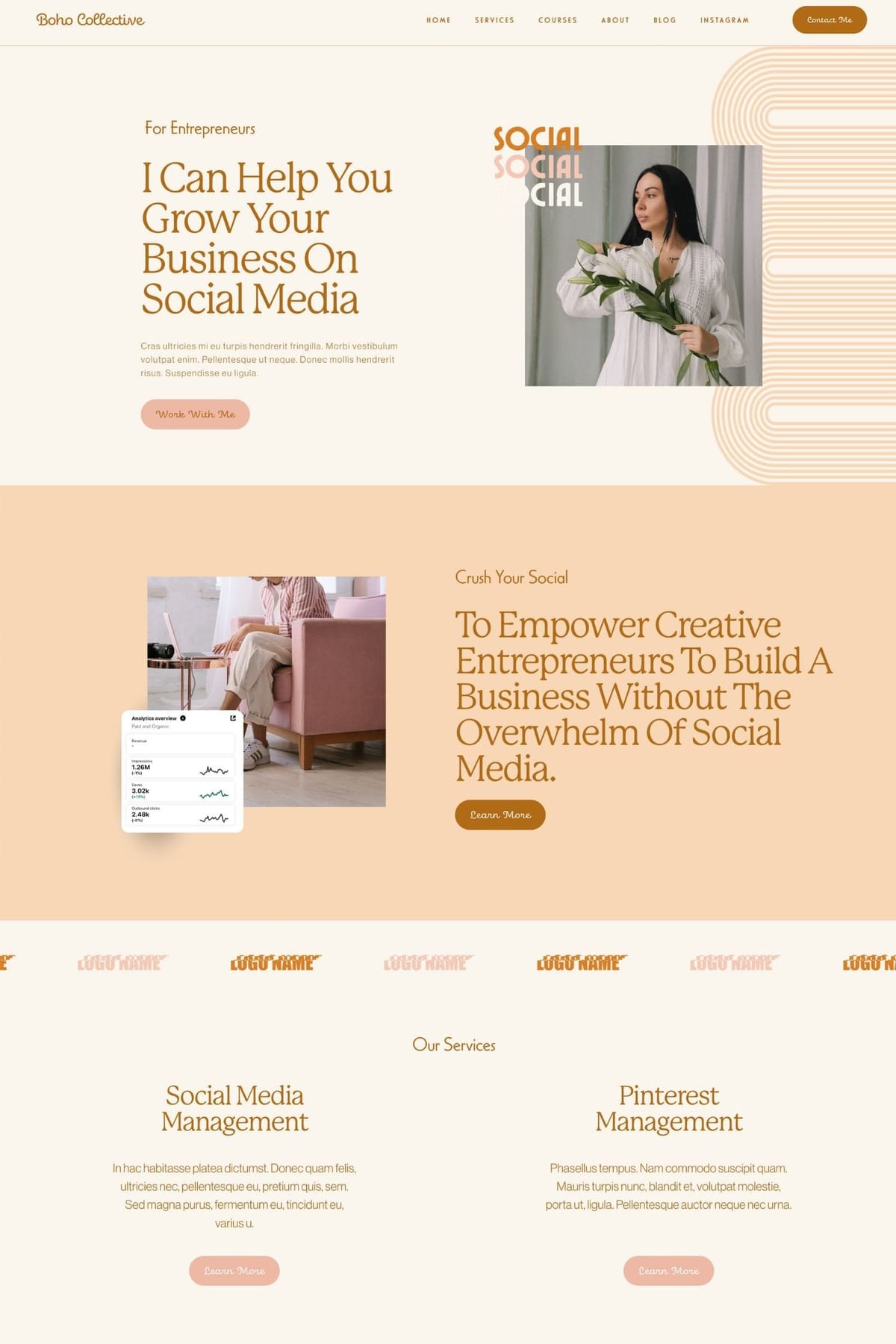 Boho Collective Squarespace 7.1 Template