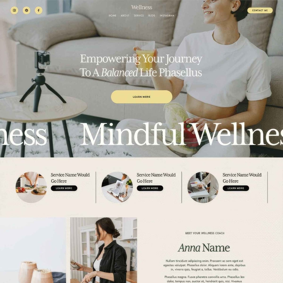 Wellness Therapists - Squarespace 7.1 Template