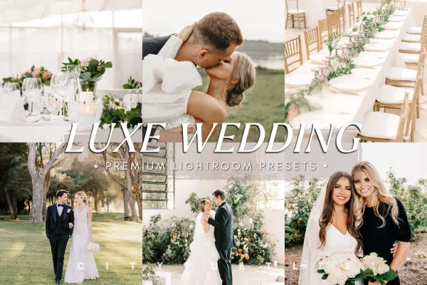 Luxe Wedding Photography Lightroom Presets