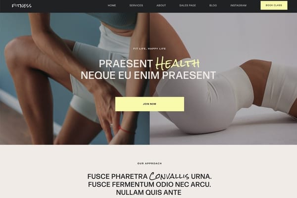 Fitness - Squarespace 7.1 Website Template