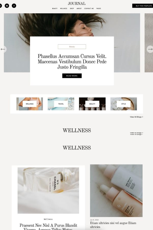 Journal - Squarespace Template